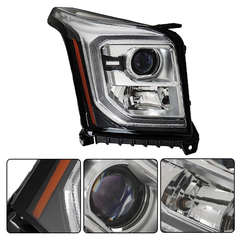 Front Headlight for GMC Yukon/Yukon XL (2015–2020) Right Side Clear Lens