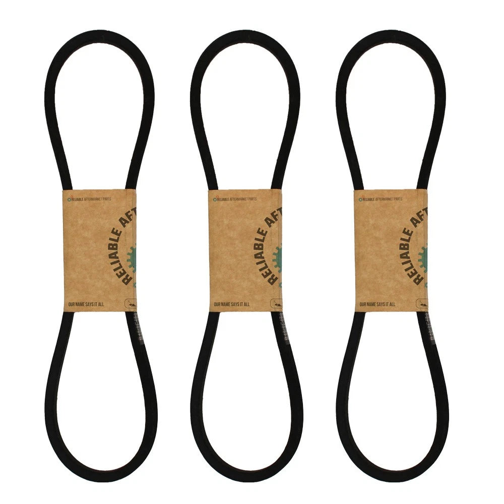 Set of 3 V-Belts B45 5L480 5/8 x 48in for Ag Lawn & Garden