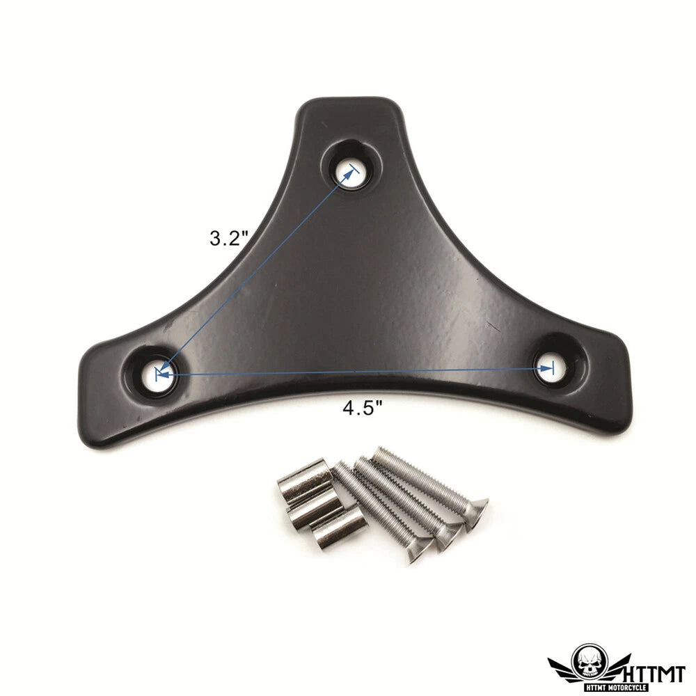 Black Gear Skull Backrest Sissy Bar Docking for Harley Touring FLHR (1997–2008)