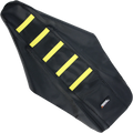 Ribbed Seat Cover for Suzuki RM125/250 (Black/Yellow)