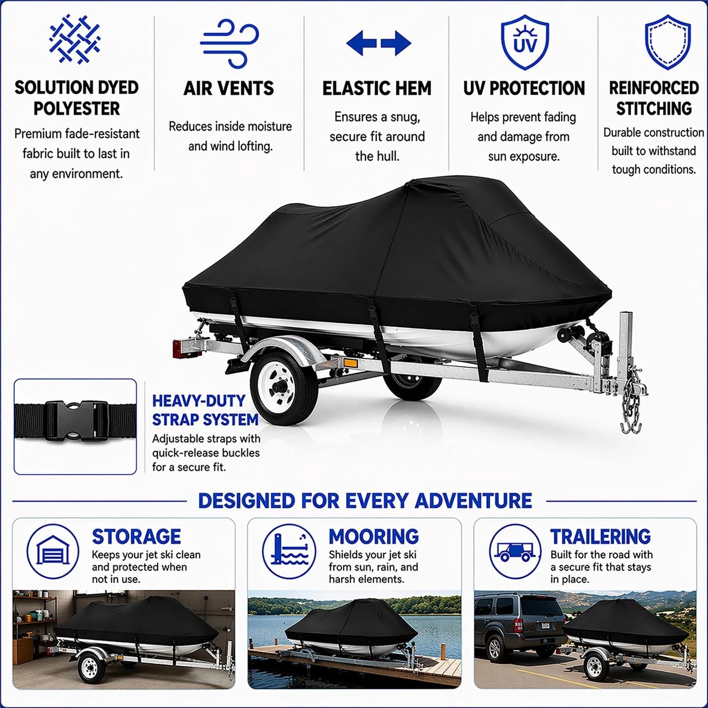 Jet Ski Cover for Sea Doo GTX S 155 (2012–2014) All Weather