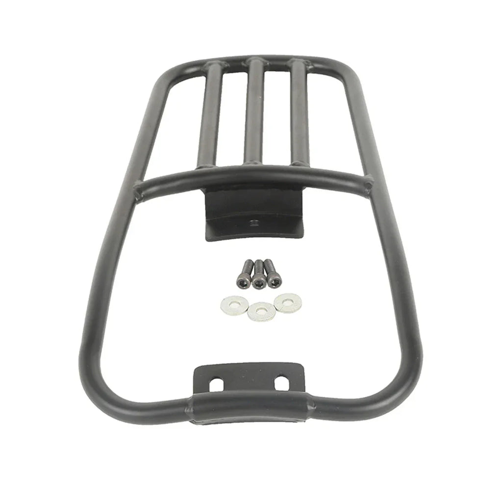 Black Rear Fender Luggage Rack for Harley Softail Deluxe (2005-2017)