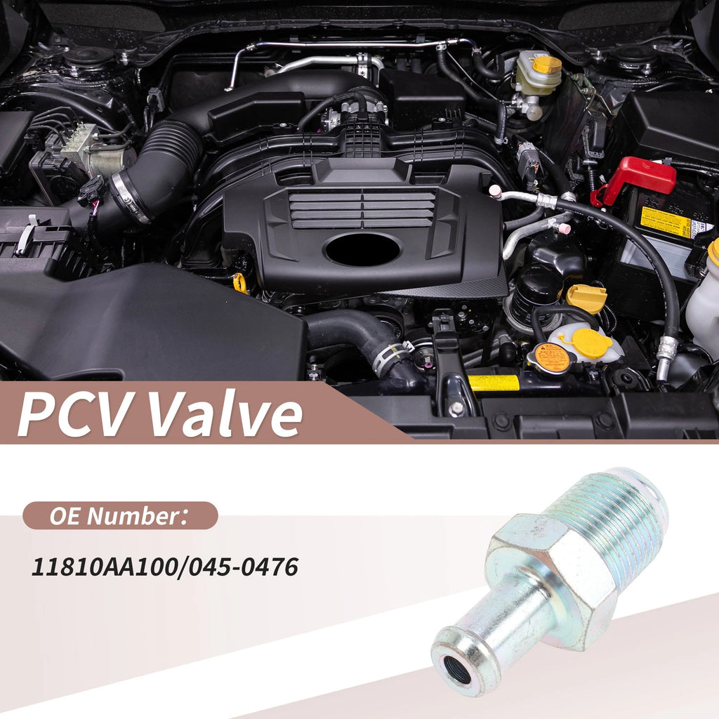 PCV Valve for Subaru Legacy (2005–2019) 11810AA100/045-0476 Metal Silver Tone
