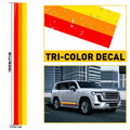 Tri-Color Stripe Decal Sticker for Classic Retro Style Car 