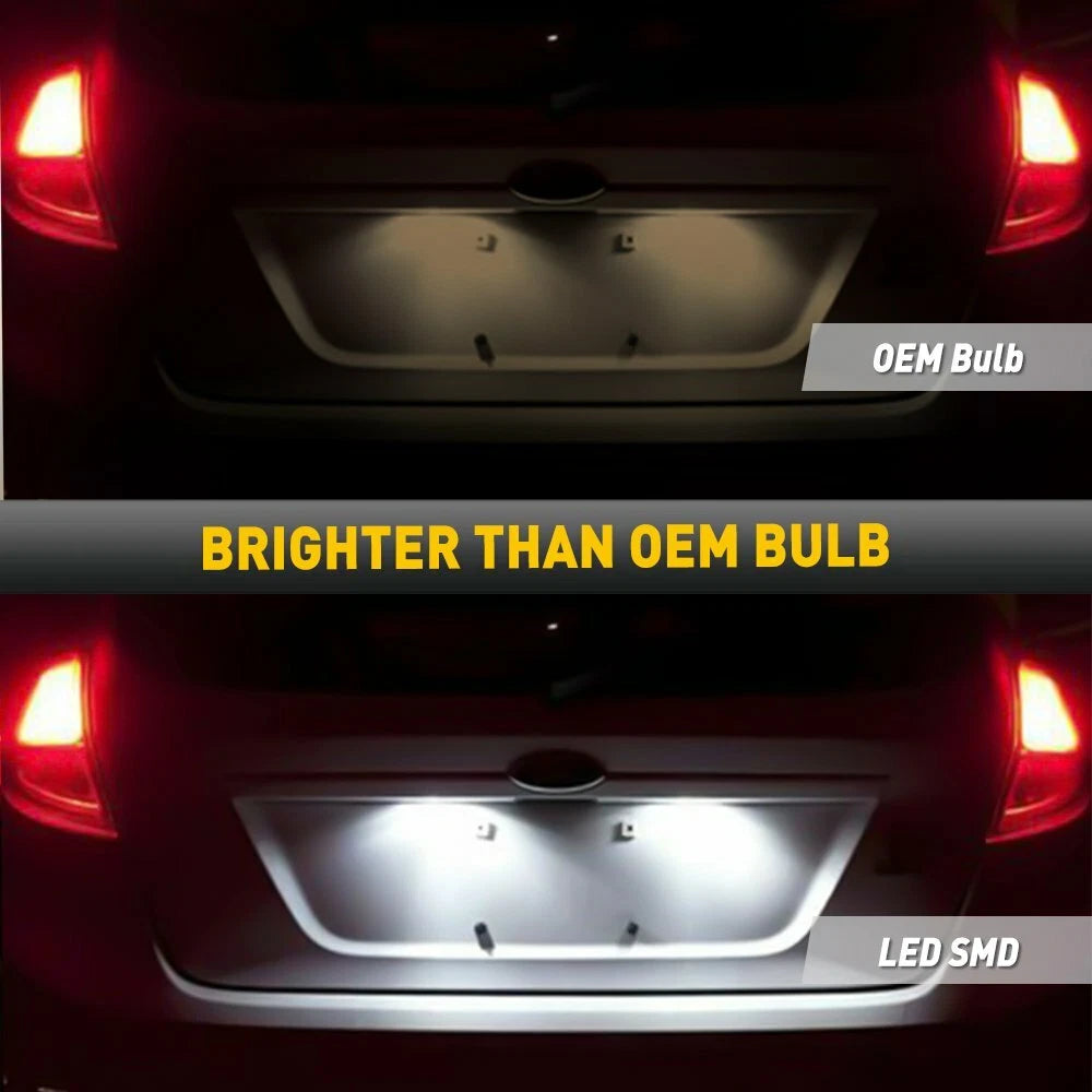 2X LED License Plate Light for Ford Explorer, Fusion, Fiesta, Escape (2011–2019)