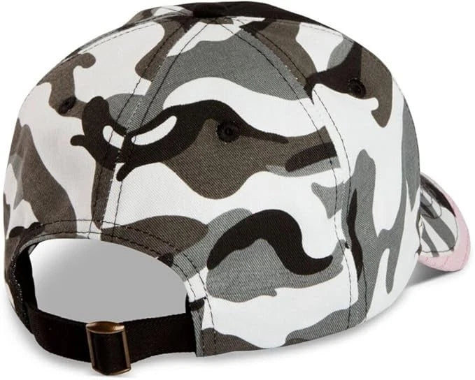 Womens Adjustable Pink Camo Trucker Hat for Peterbilt Motors Trucks