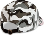 Womens Adjustable Pink Camo Trucker Hat for Peterbilt Motors Trucks