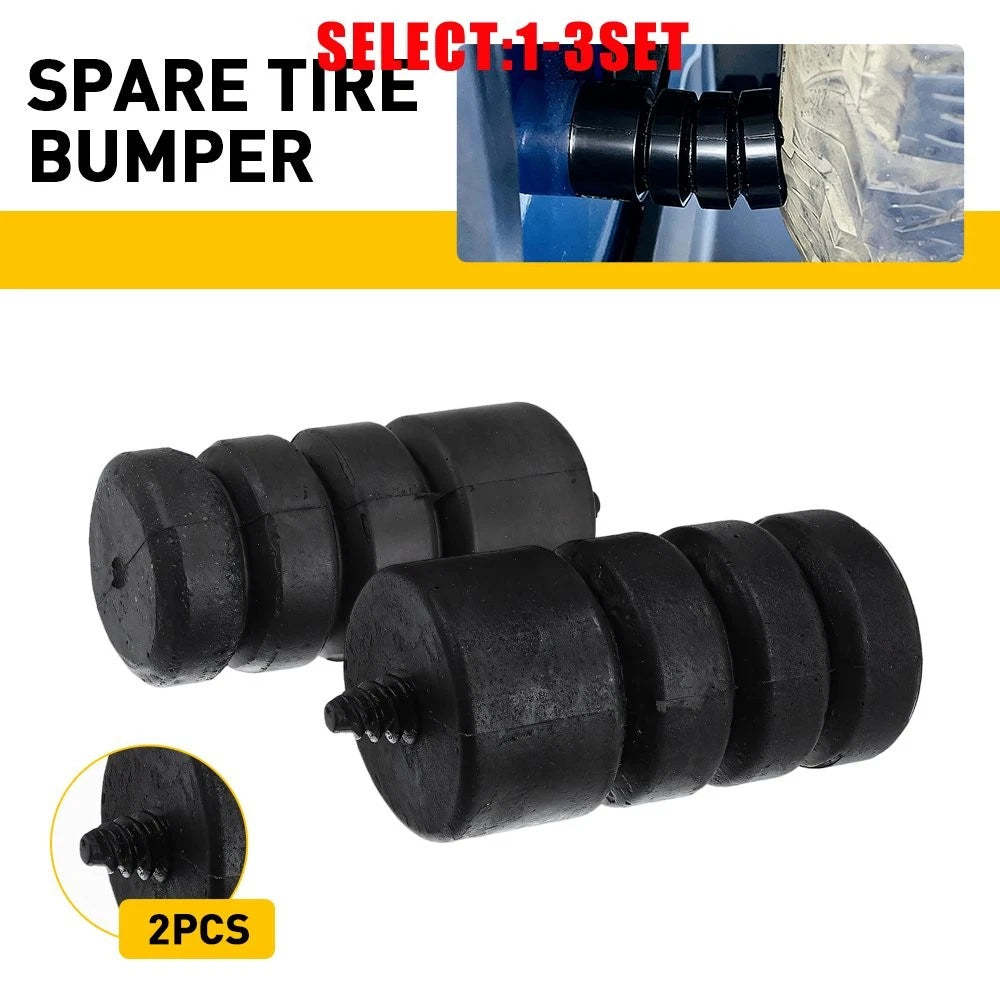 2X Tailgate Spare Tire Bumper Stop Pad Black for Jeep Wrangler JL (2018–2023)
