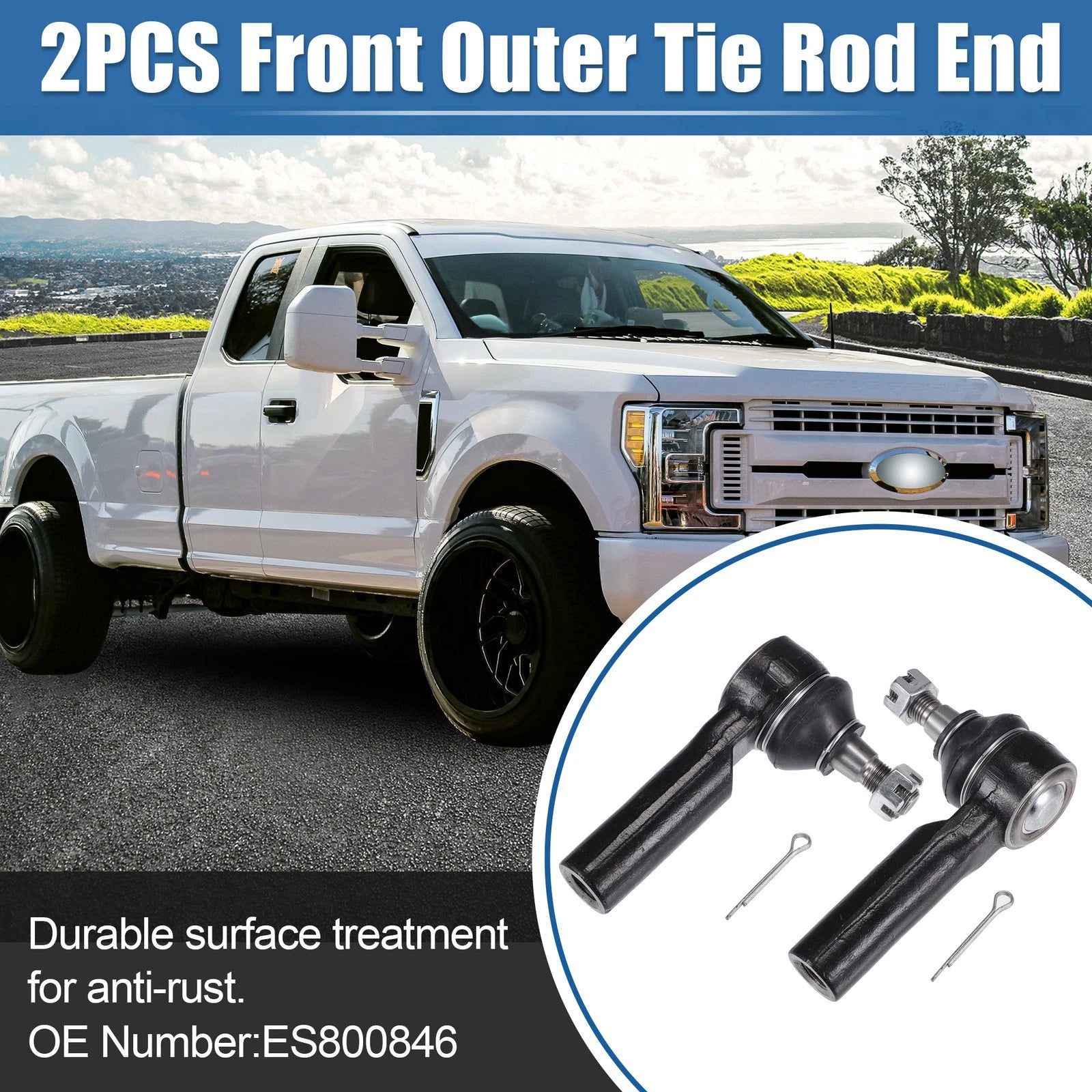 2X Front Outer Tie Rod End Links Kit for Ford Escape (2005–2007) No. ES800846