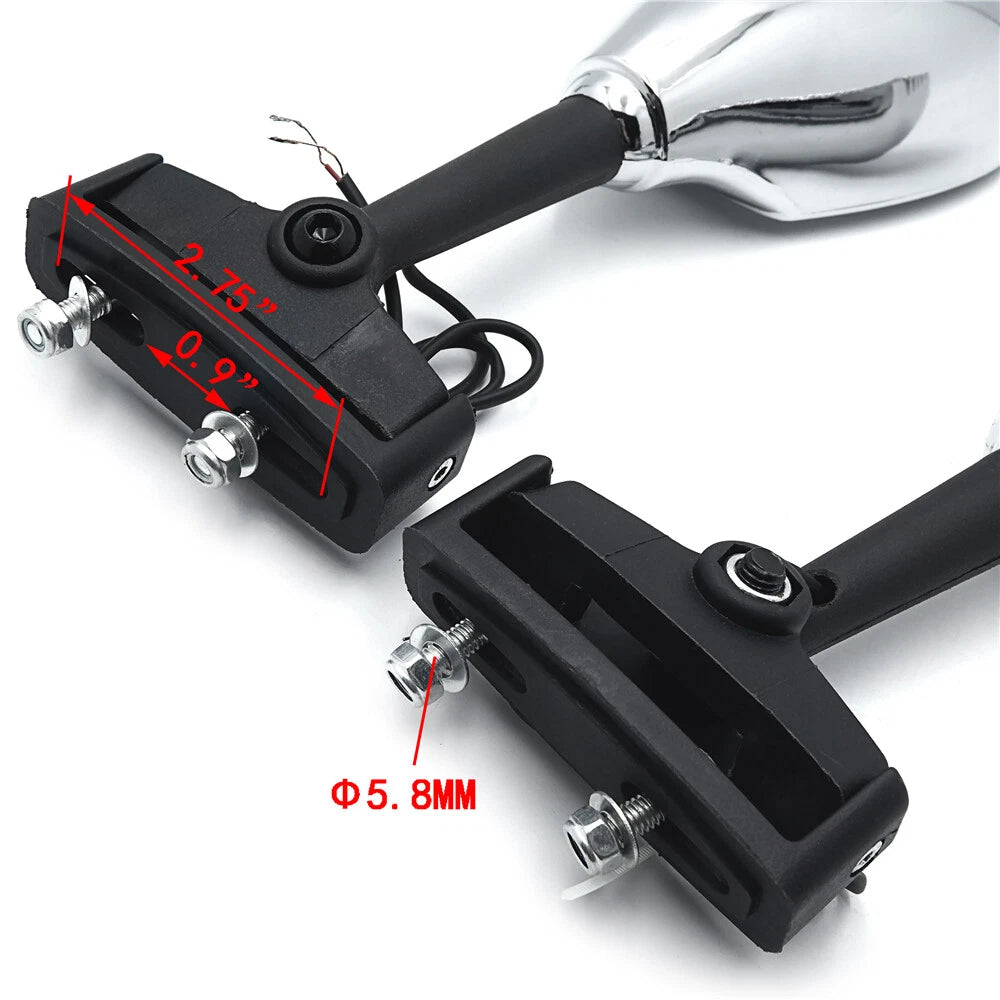 Turn Signal Mirrors for Triumph Daytona TT600 Trophy Ducati (2000–2005) Chrome Clear