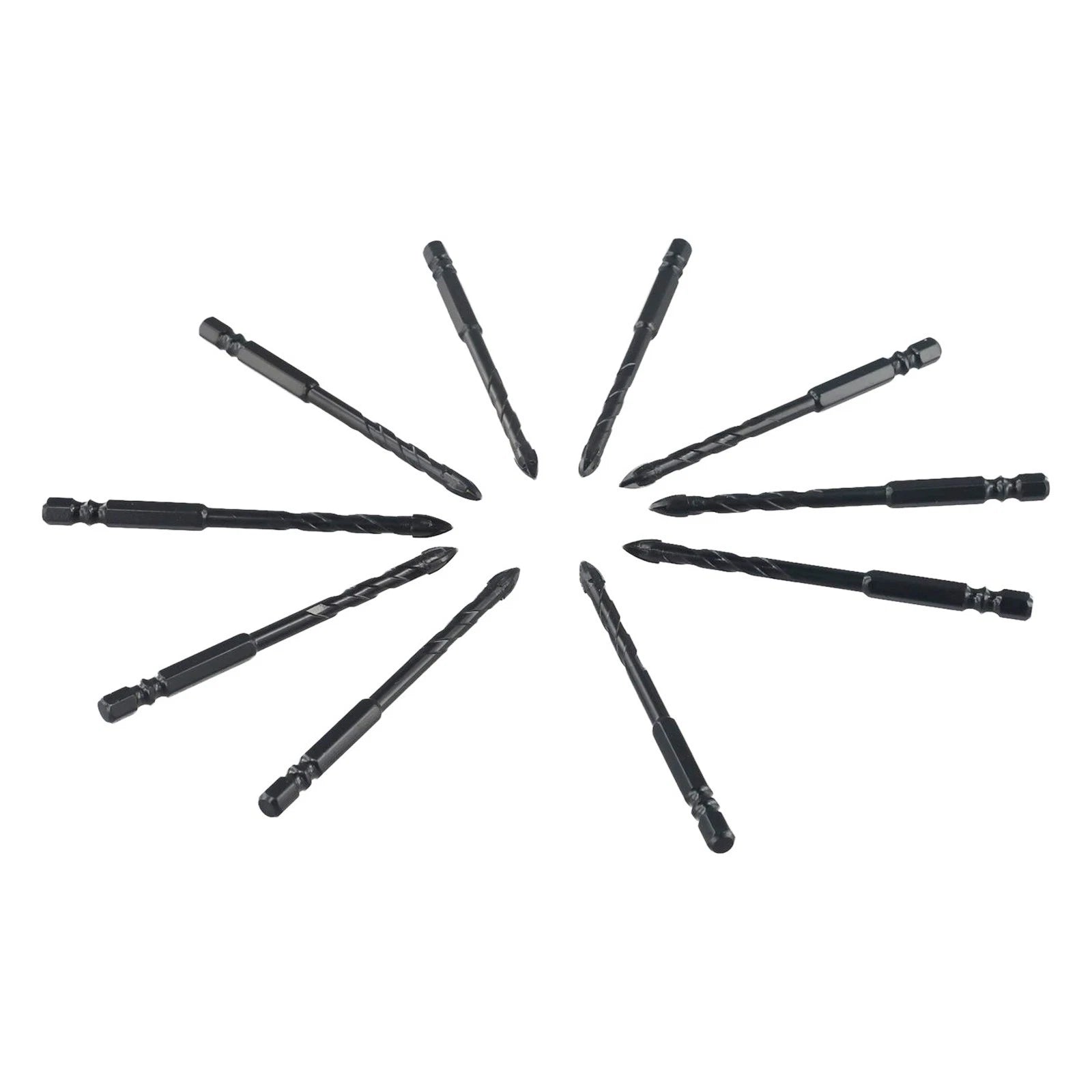 10pcs 6mm Drill Bits for Tile Brick (Wear-resistant Alloy Steel)