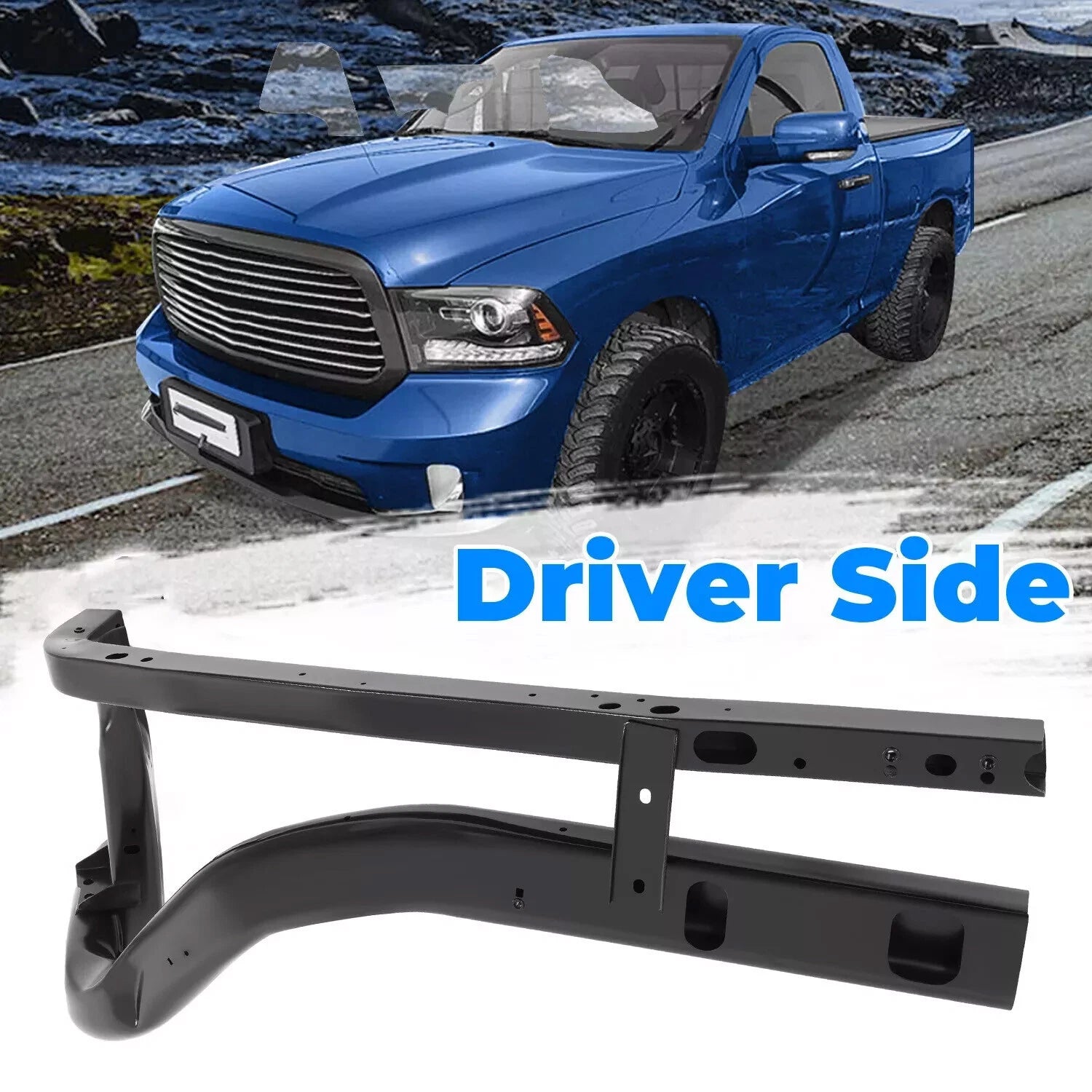 Left Radiator Support Steel Rail for Ram 1500/2500/3500 (2009–2024)