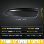 Mirror Turn Signal Light 8A61-13B381-AF for Ford Fiesta (2011–2019) 1 Pair