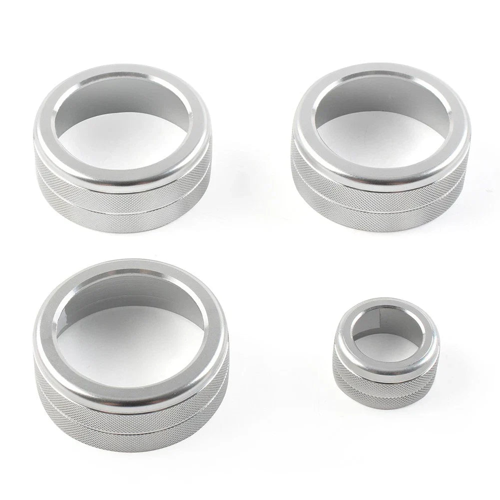 4 x AC Climate Control Knob Ring Covers for Honda Civic (2022 - Present) Silver