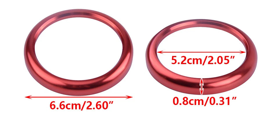Red Aluminum Alloy Dashboard Clock Ring Trim for Porsche 911, Cayenne