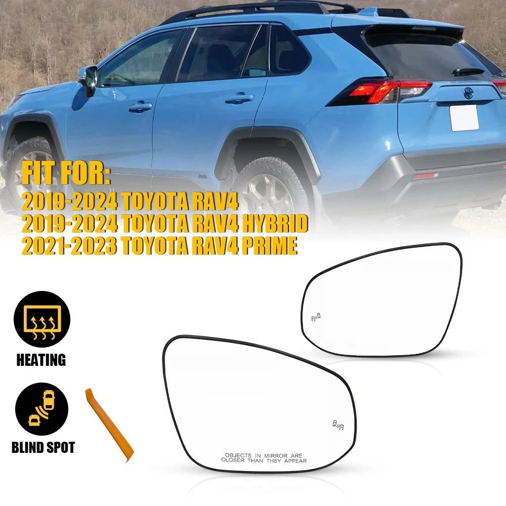Heated Blind Spot Mirror Glass for Toyota RAV4 (2019–2024)