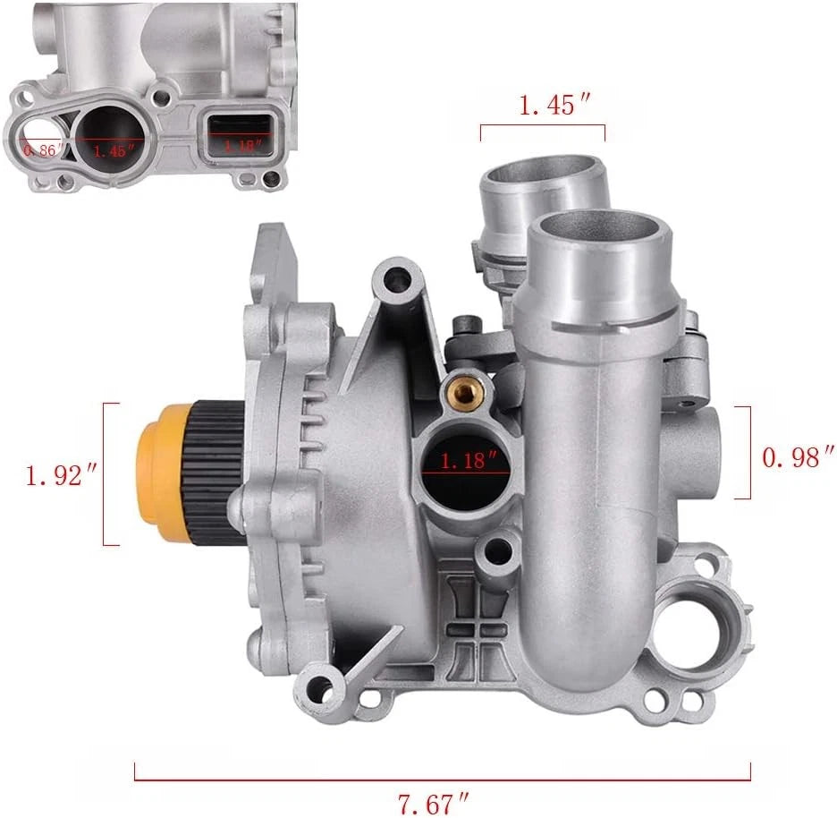 Aluminum Water Pump for Audi A3 A4 TT, VW Tiguan Jetta Golf GTI Eos Beetle CC (2006–2020)