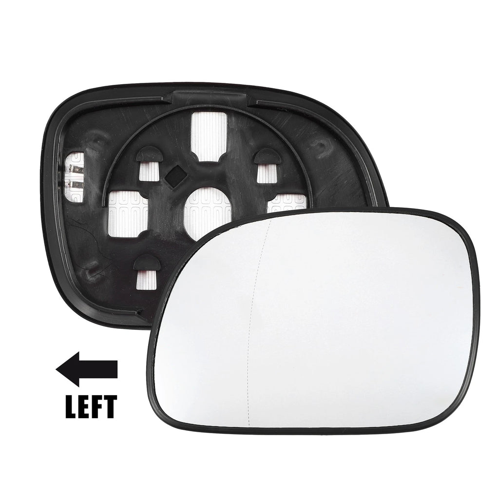 Heated Left Side Rearview Mirror Glass with Backing Plate for Dodge Caravan 