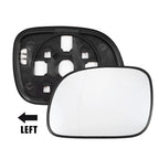 Heated Left Side Rearview Mirror Glass with Backing Plate for Dodge Caravan 