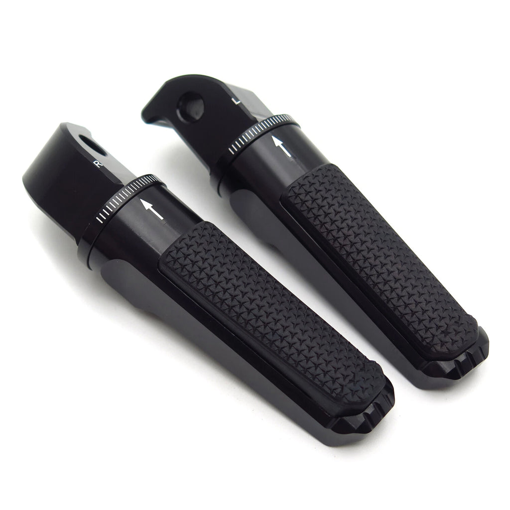 CNC Black Foot Pegs for Yamaha YZF R25 R3 R15 MT03 MT25 (2015–2023)