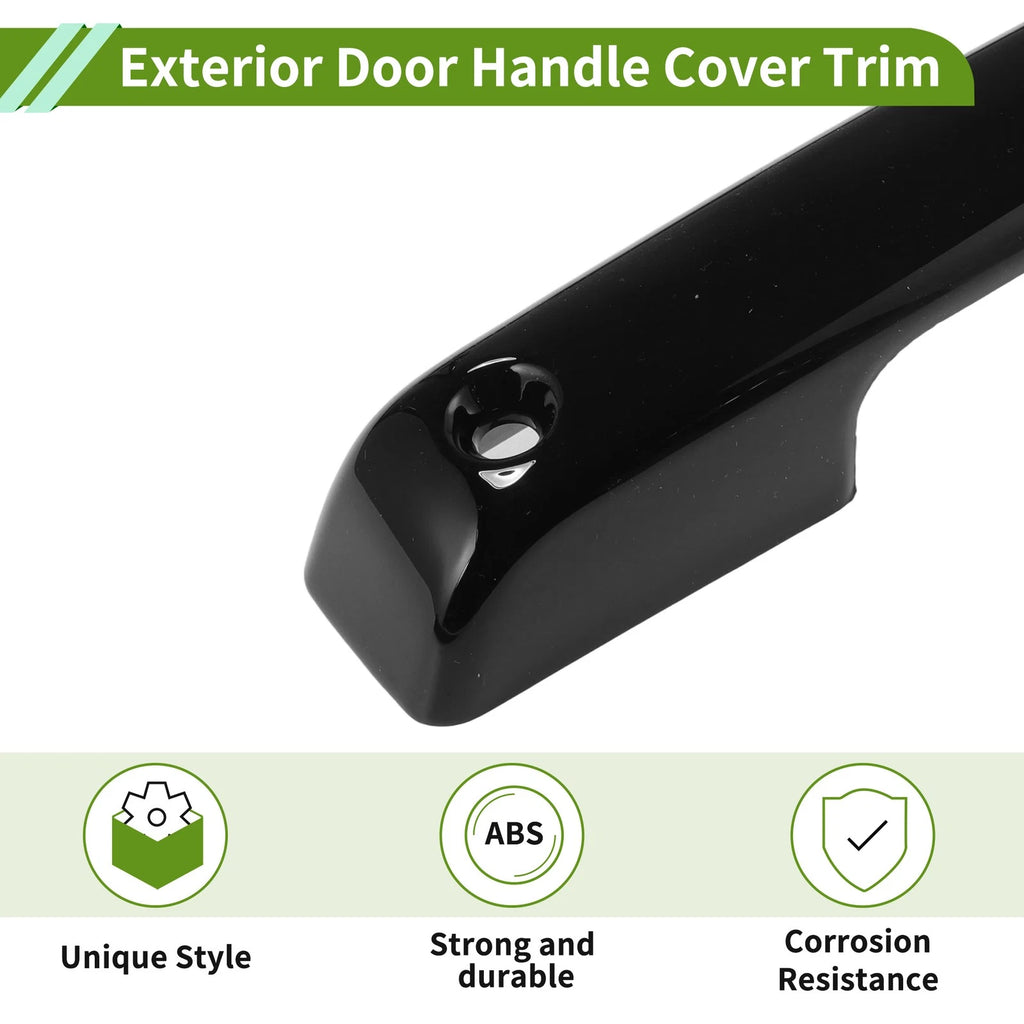 Exterior Door Handle Cover Trim for Ford F150 (2021–2024) Glossy Black