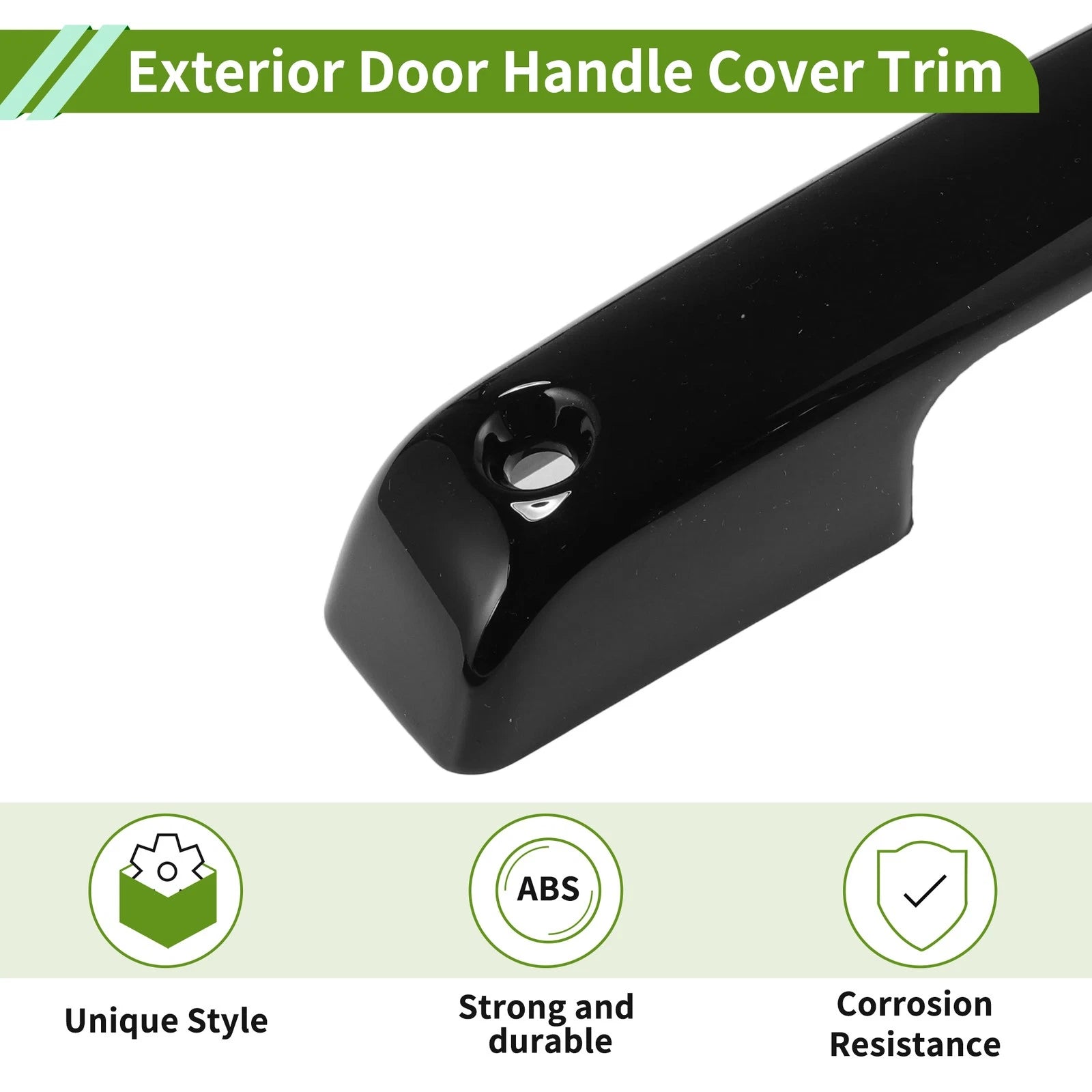Exterior Door Handle Cover Trim for Ford F150 (2021–2024) Glossy Black