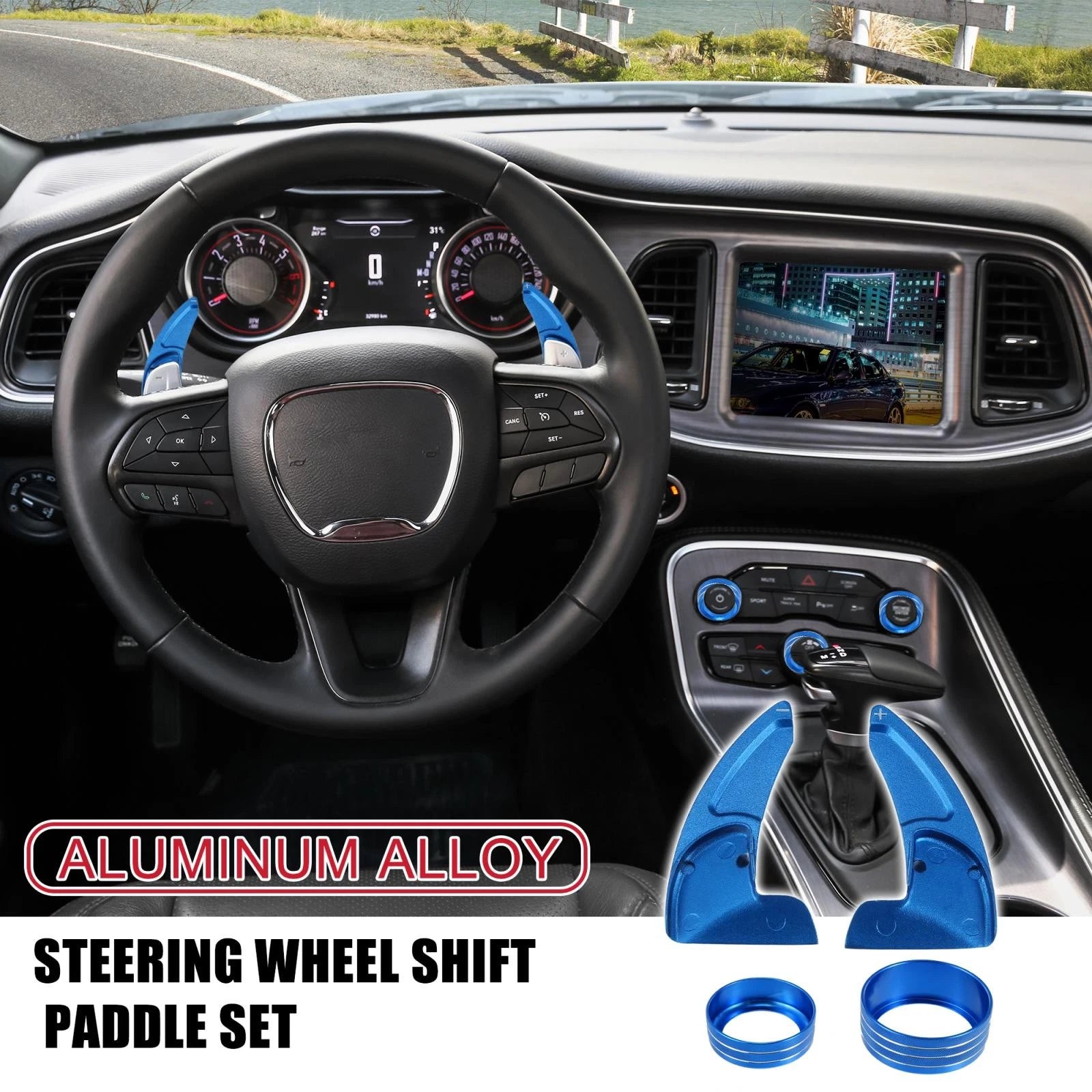 Steering Paddle Shifter Knob Cover Ring Trim for Dodge Charger (2015–2023) 745065577912
