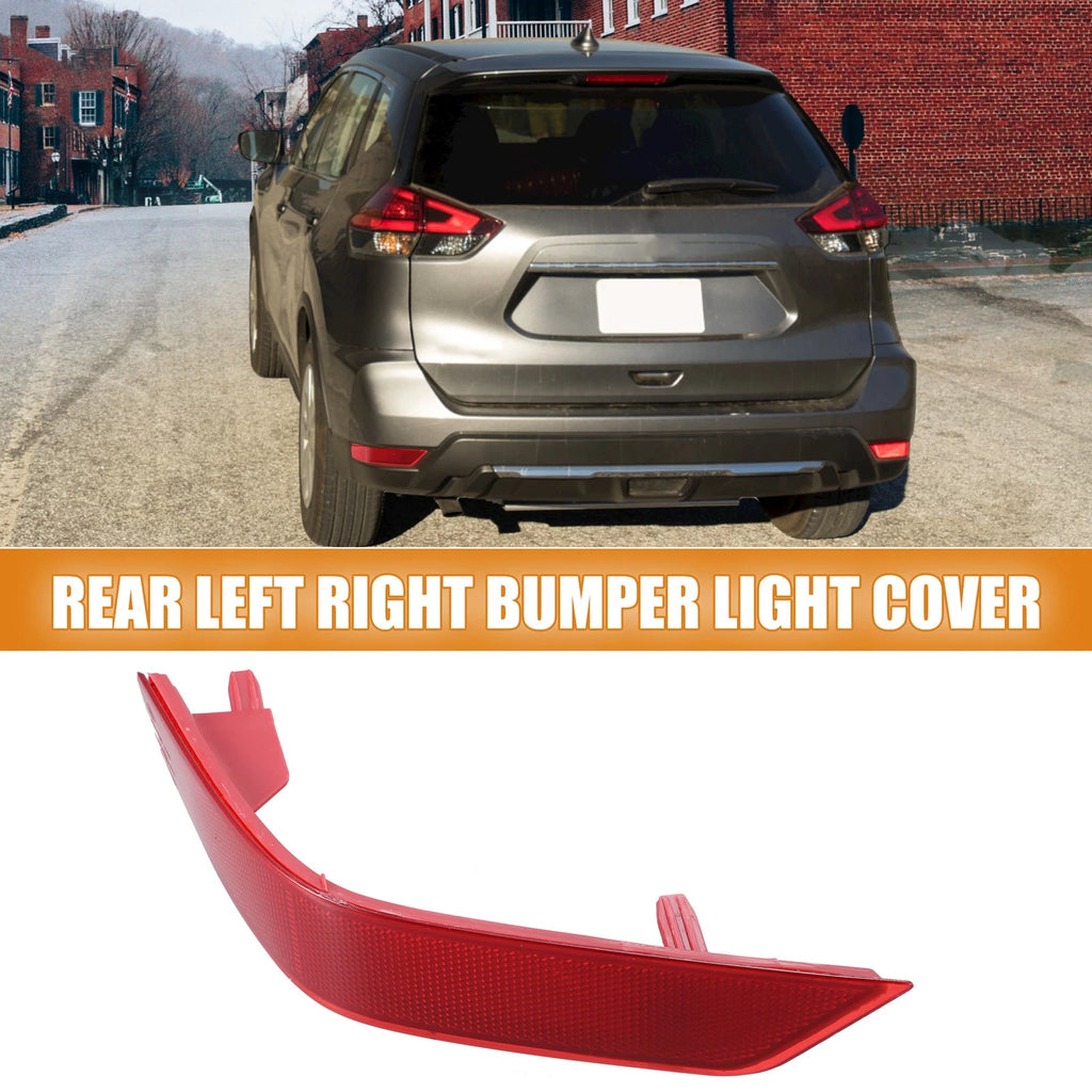 Rear Left Bumper Reflector Light Cover for Nissan Rogue (2014–2020) 26565-6FV0A Red