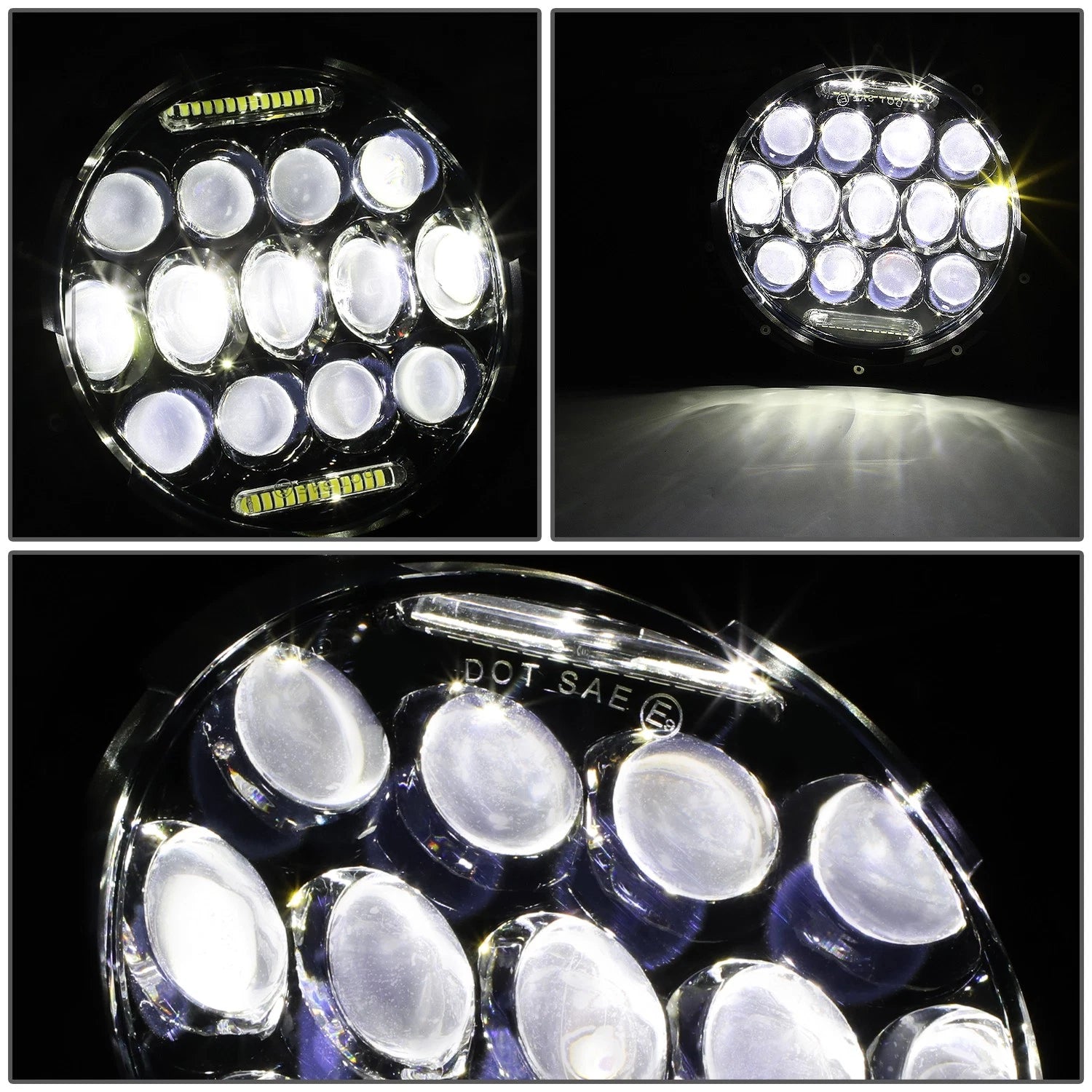 LED DRL Projector Headlights for Jeep Wrangler JK (2007–2018) - Black Housing