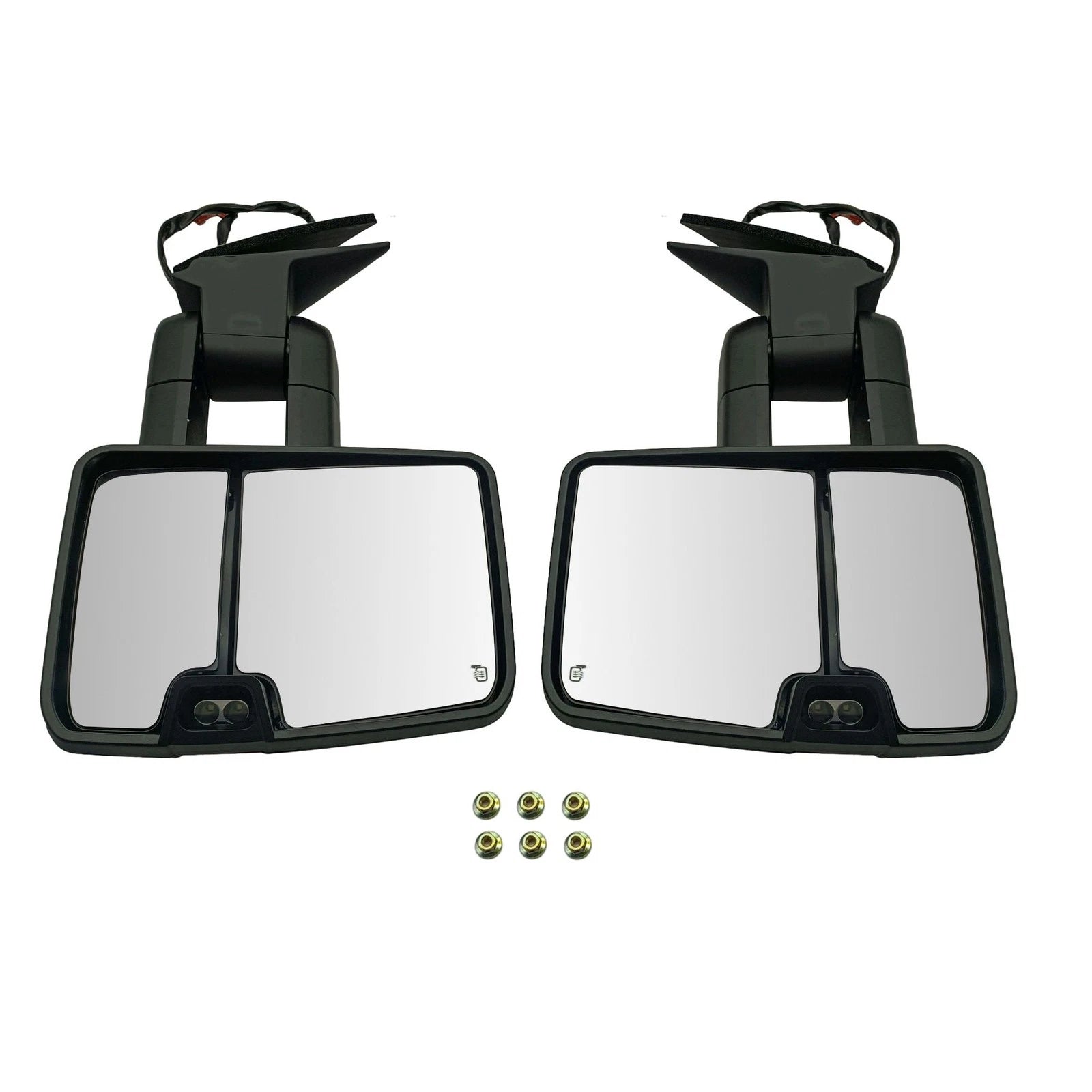 Pair Power Heated Tow Side Mirrors with Signal for Chevy C/K 1500 2500 3500 (1988–2000)