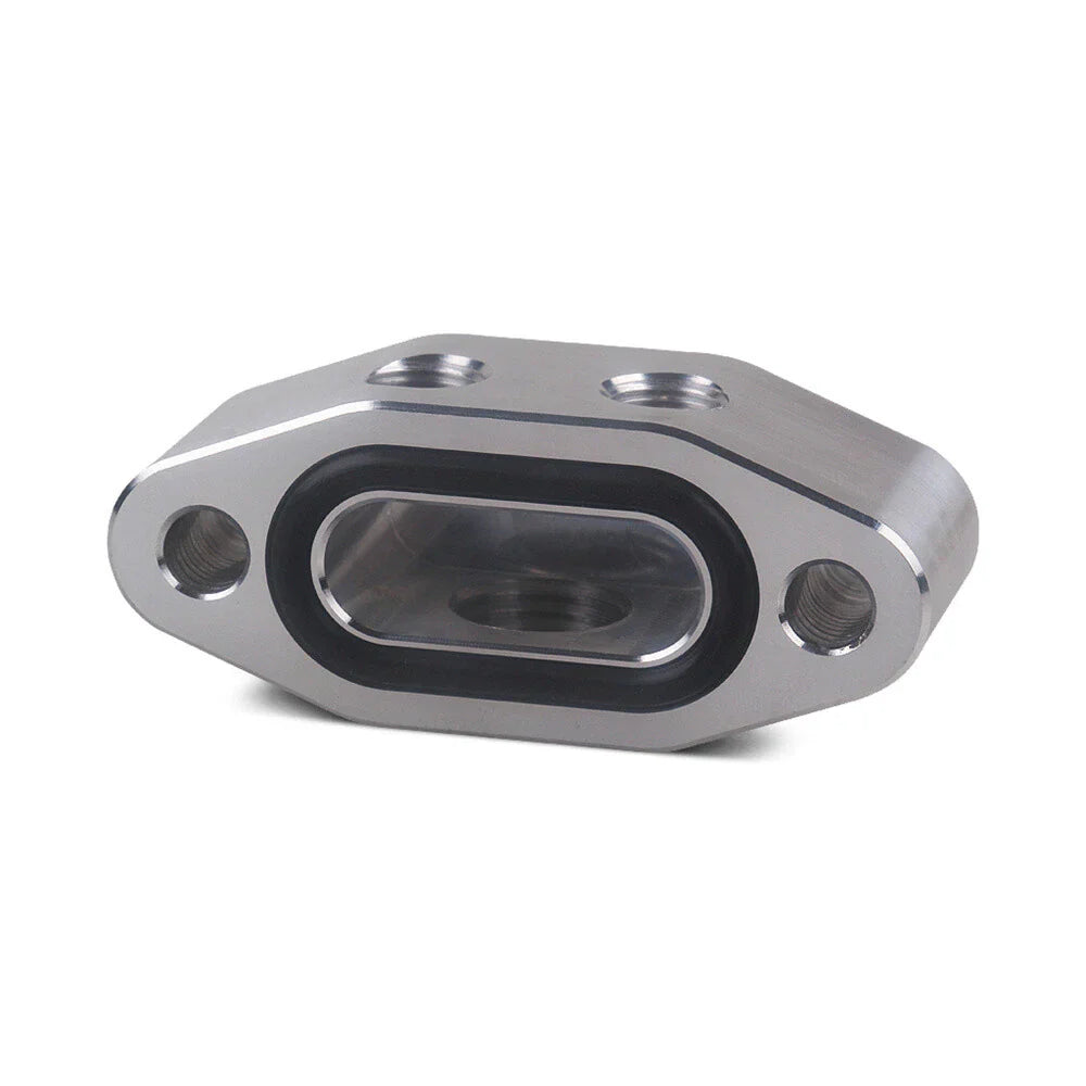Aluminum Alloy Oil Feed Line Adapter Plate M16 x 1.5 for LS