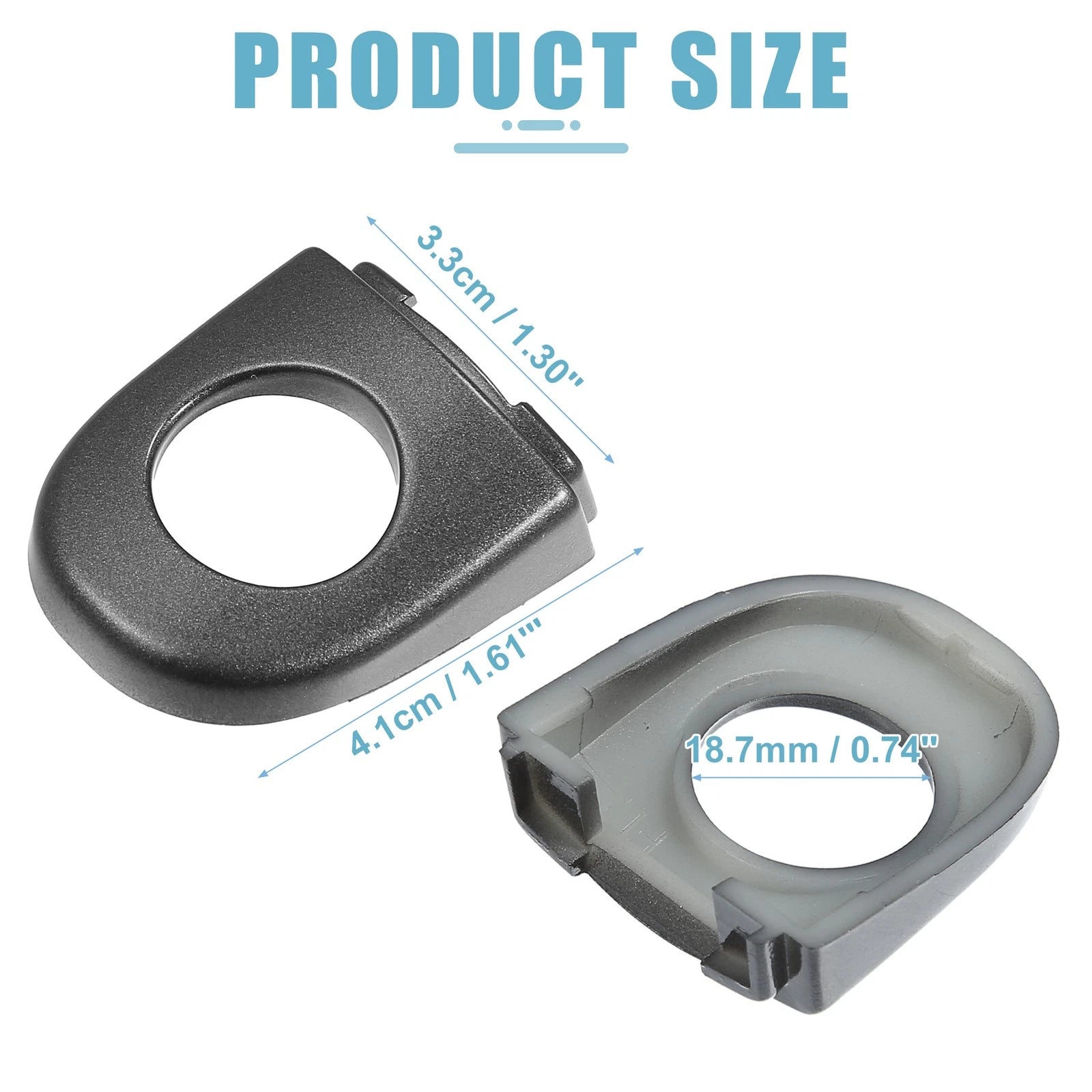 Front Left Door Handle Lock Cover Cap for Volkswagen Jetta (2011–2016) Gray