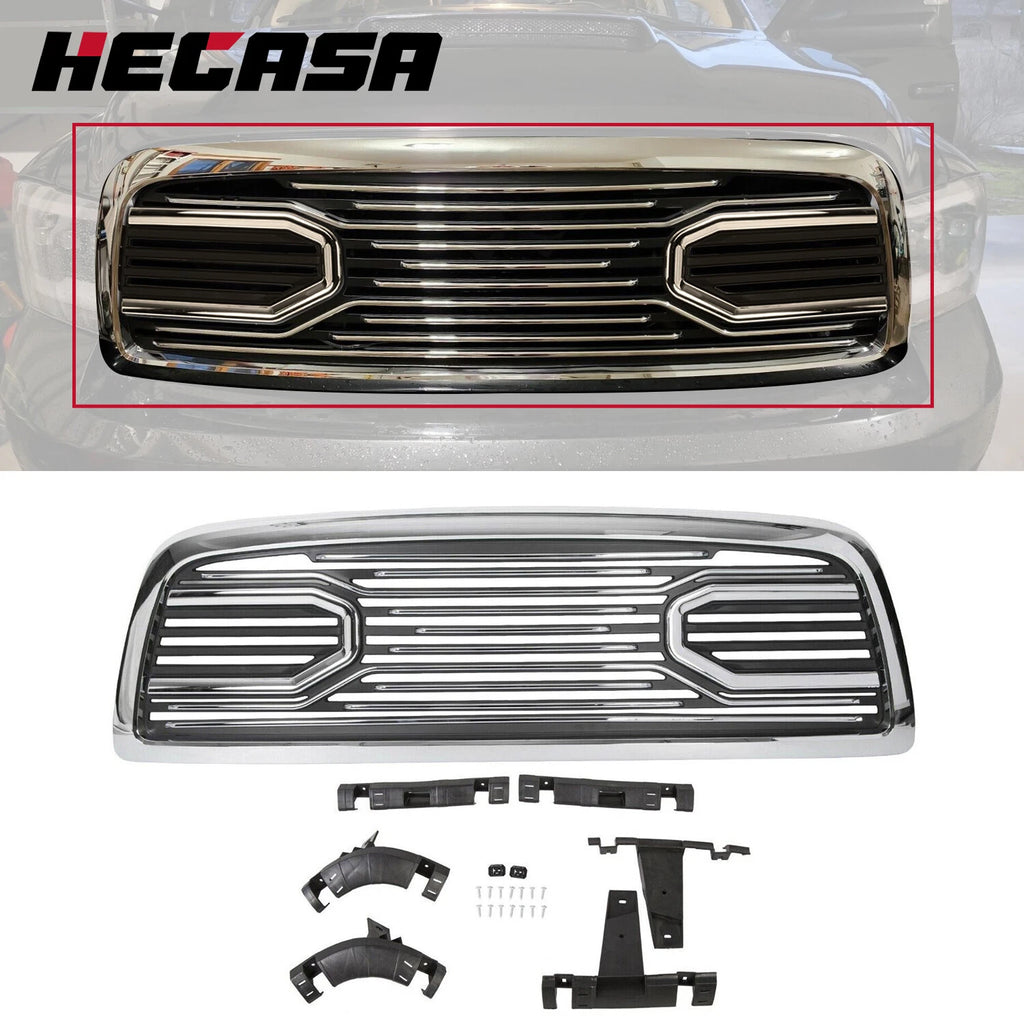 Chrome Grille Replacement Shell for Dodge Ram 1500 (2009–2012)