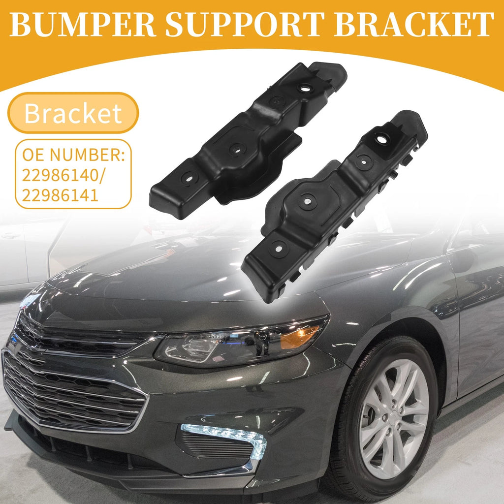 Set of 2 LH RH Front Bumper Support Brackets for Chevrolet Malibu (2013–2015)