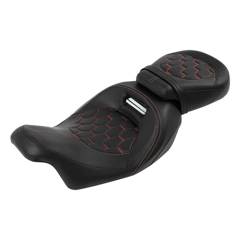 Black Driver Passenger Seat for Harley Touring Electra Road Glide (2009–2023)