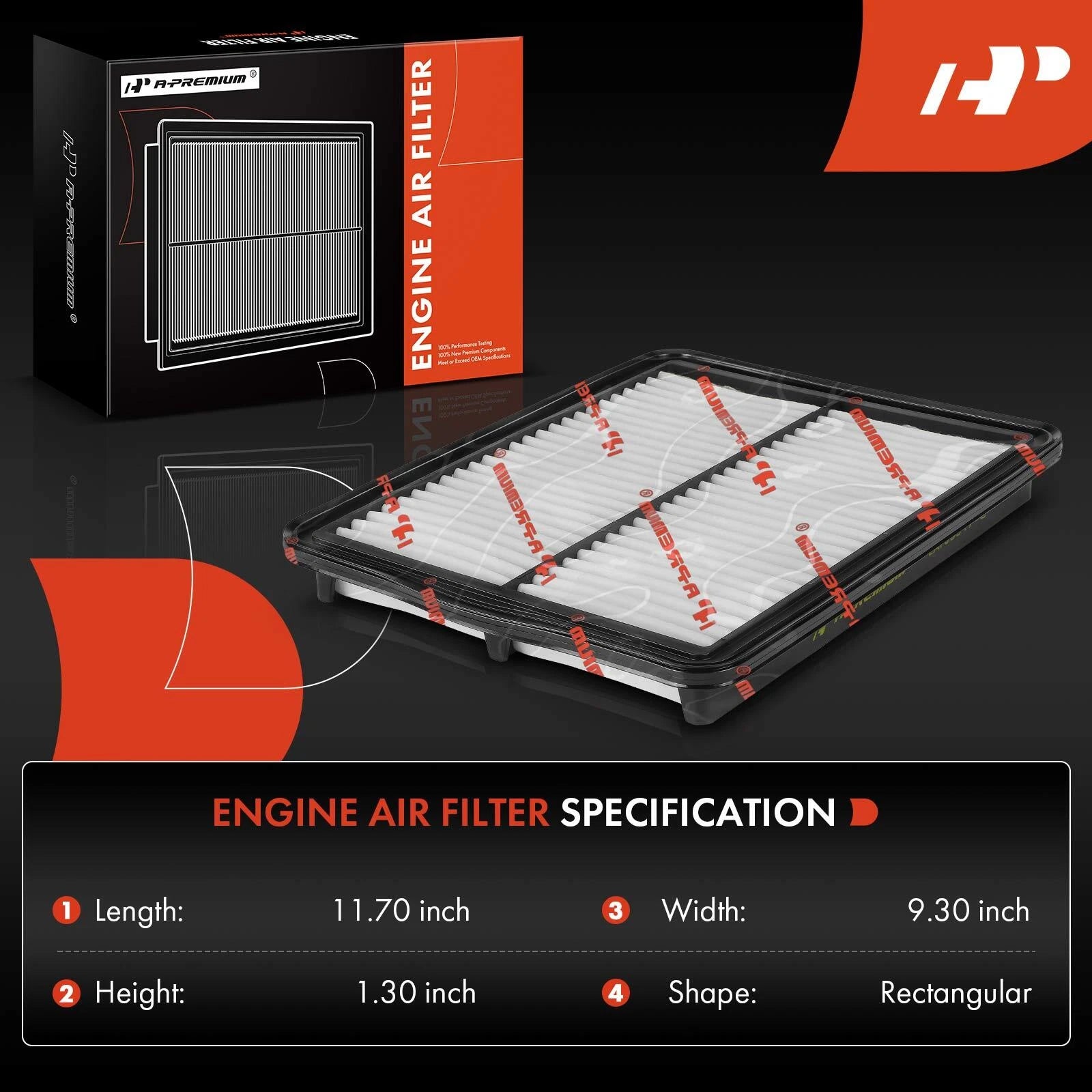 2X Engine Air Filter for Kia Sorento (2003-2009)