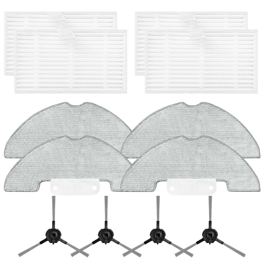 Airzeen R7 J10 Parts Kit for Laresar P10 Vacuum (Filter, Mop, Side Brush)