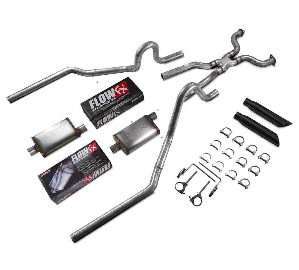 2.5" Dual Exhaust for Ford Crown Victoria P71 (2004–2011) Flowmaster FlowFX Black Tip