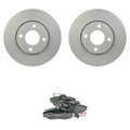 Set of 4 Hella Pagid Front Rotors & Low-Met Disc Brake Pads for Audi 90 Quattro (1988–1995)