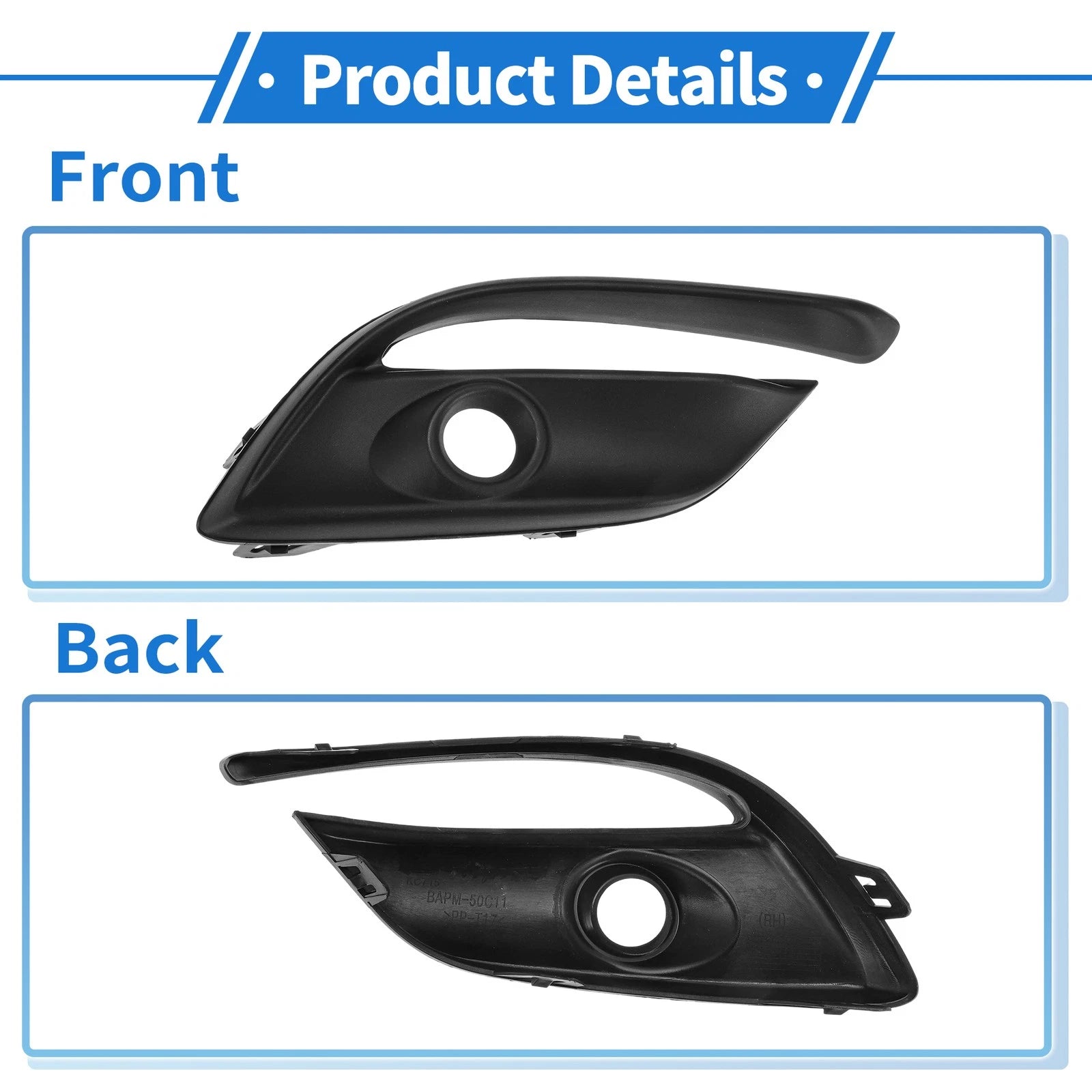 Front Right Fog Light Grill MA1039135/MA1039143 for Mazda 3 (2017–2018)