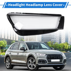 1 Pc Headlight Lens Cover for Audi Q5 (2018–2020) Black