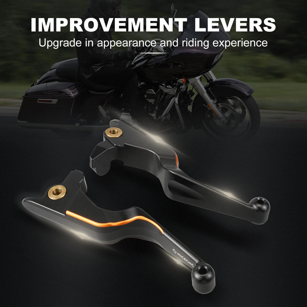 Pair Brake Clutch Levers for Harley Ultra Limited FLHTK, FLHTKL (2014–2023)