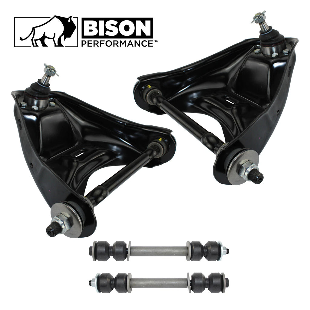 Set of 4 Front Upper Control Arms & Sway Bars for Chevy GMC RWD