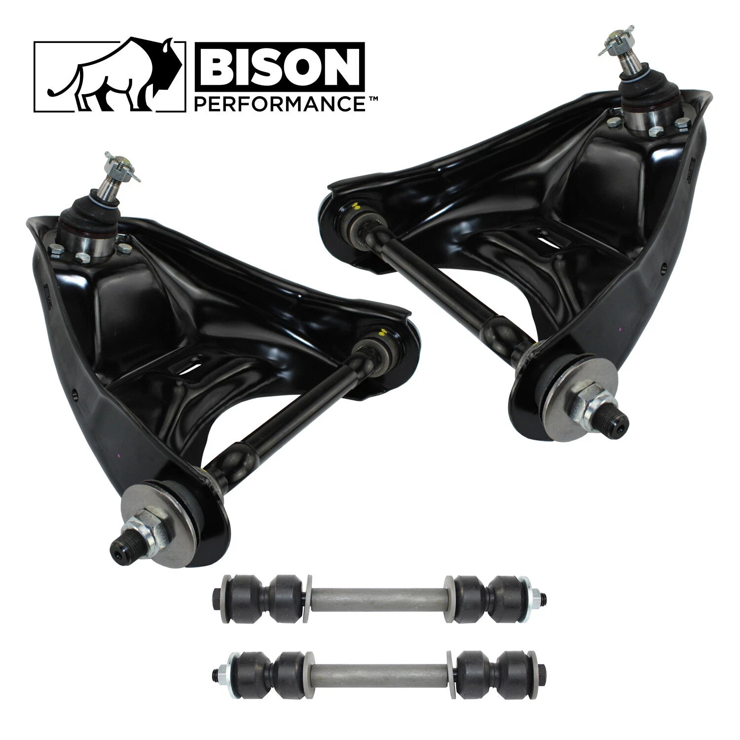 Set of 4 Front Upper Control Arms & Sway Bars for Chevy GMC RWD