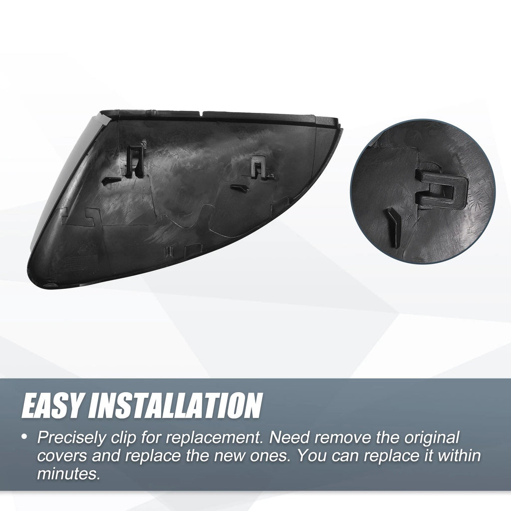 Right Mirror Cover Cap for Volkswagen Golf MK7, E-Golf (2013–2020) Gloss Black