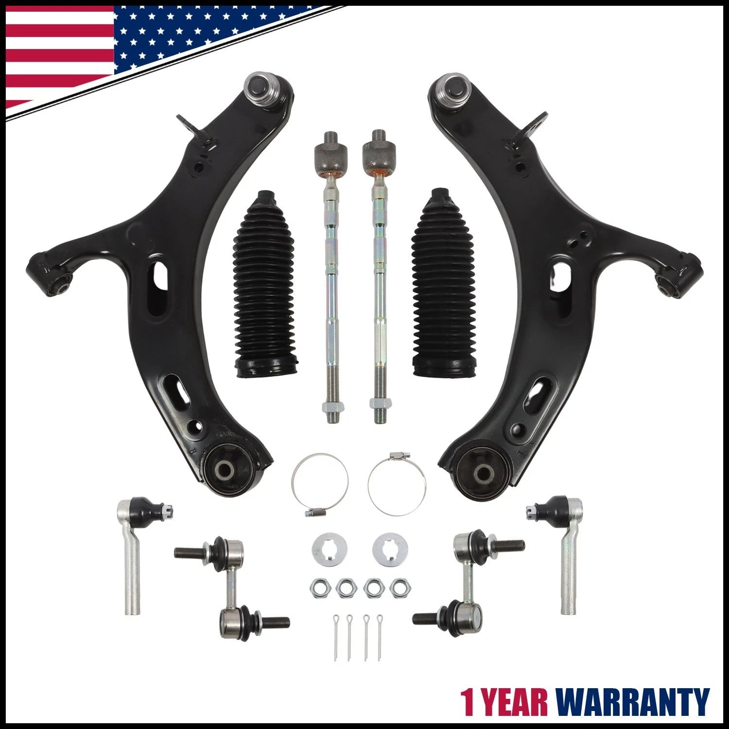 Front Lower Control Arm Ball Joint Tie Rod Sway Bar for Subaru Legacy (2010–2014)
