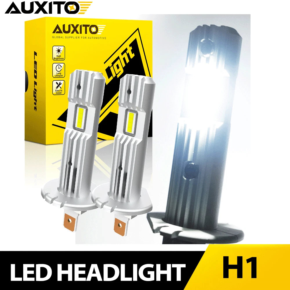 2X H1 LED Headlight Kit for Cars (6500K White)