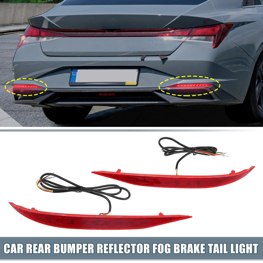 LED Rear Bumper Reflector Brake Tail Turn Signal Light for Hyundai Elantra (2021–2022)