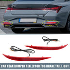 LED Rear Bumper Reflector Brake Tail Turn Signal Light for Hyundai Elantra (2021–2022)