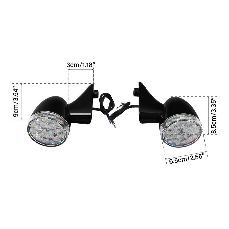 Front Turn Signal Lights Amber for Harley Touring Road Glide FLTR FLTRX (2015–2023)